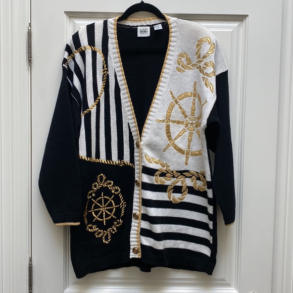 Vintage oversized nautical cardigan - Picture 1 of 9